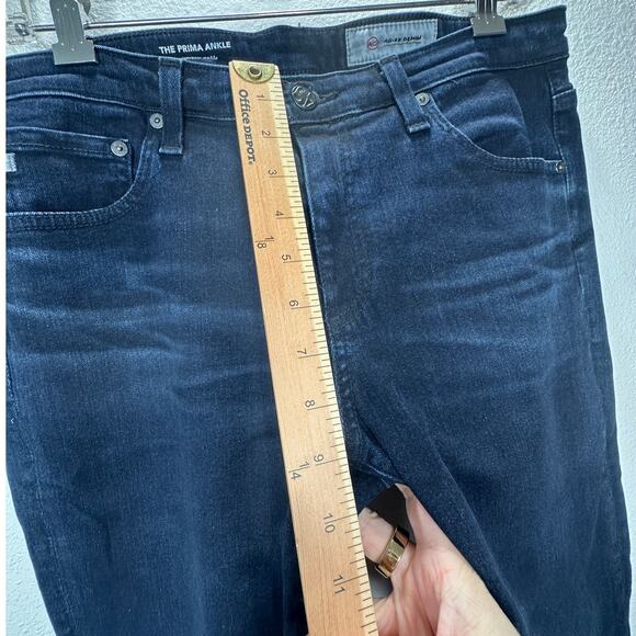 AG Adriano Dark Wash Whiskered The Prima Ankle Cigarette Ankle Jean 30R - Picture 12 of 13